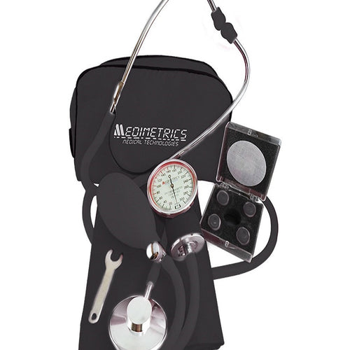 KIT DE BAUMA ANEROIDE CON ESTETO SIMPLE (NEGRO)